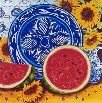 Watermelon, Sunflowers and Teacups
