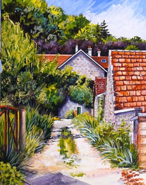 Houses and a Gate in Auvers