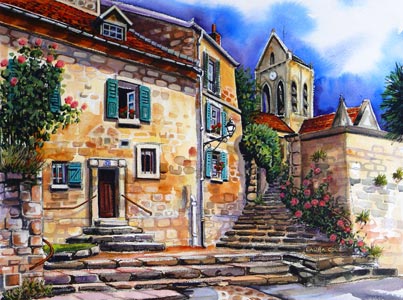 Steps to the Church at Auvers