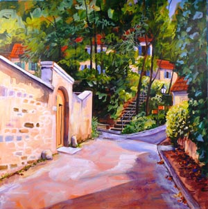 Village Street and Steps in Auvers