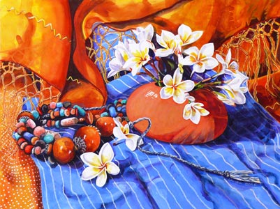Frangipanies and Moroccan Beads
