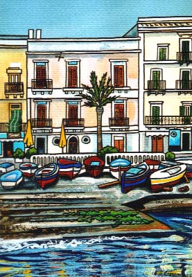 Marina Corta and Fishing Boats, Lipari.