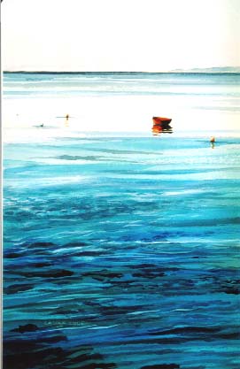 Orange Boat and Buoys, Levanzo.