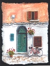 Green Door and Bicycle, Favignana.