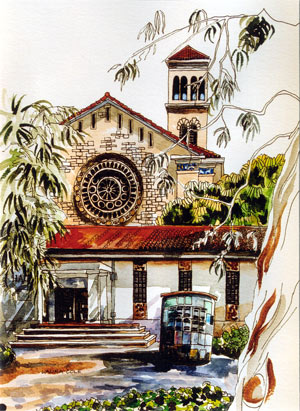 Rose Window and Hackett Hall, University of Western Australia