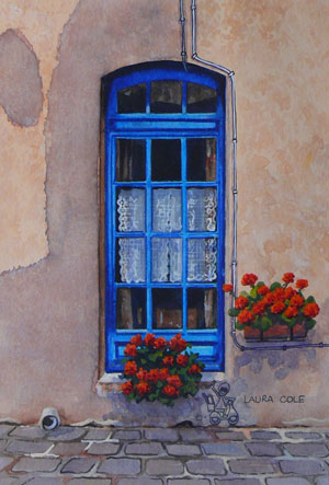 Blue Window & Downpipe, S. Croix